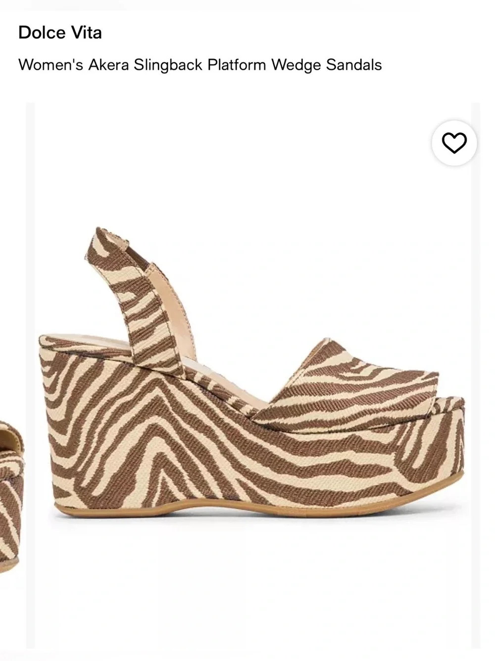 NWT Dolce Vita Akera Slingback Platform Wedge Sandals